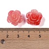 Synthetic Coral 3D Flower Rose Beads CORA-A005-14mm-4