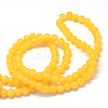 Baking Paint Imitation Jade Glass Round Bead Strands X-DGLA-Q021-6mm-30-3