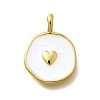 Brass with Enamel Pendants KK-D295-31G-2