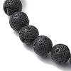 8.5mm Round Synthetic Lava Rock Stretch Bracelets BJEW-JB10378-4