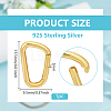 925 Sterling Silver Spring Gate Rings STER-BC0004-35G-2