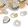 24Pcs 3 Styles 2 Colors Alloy with Crystal Rhinestone Pendants ALRI-TA0001-23-3