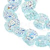 Electroplate Baking Paint Transparent Glass Beads Strands GL-CBA17FF-01C-2