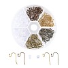 Brass Hook Ear Wire/Earring Hook and Plastic Ear Nuts KK-TA0007-08-1