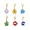 6Pcs Handmade Evil Eye Lampwork Pendant Decorations HJEW-JM04257-2