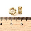 Column Brass Micro Pave Cubic Zirconia European Beads KK-L230-08G-01-2