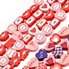 270Pcs 2 Styles Valentine's Day Handmade Polymer Clay Beads CLAY-PA0001-51-1