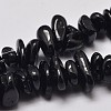 Natural Black Tourmaline Chip Bead Strands X-G-L444-08-1