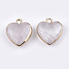 Electroplate Natural Quartz Crystal Pendants G-T112-03I-2