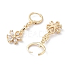 Rack Plating Golden Brass Dangle Leverback Earrings EJEW-A030-01K-G-2