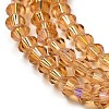 Transparent Electroplate Glass Beads Strands EGLA-A039-T2mm-L18-3