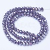 Electroplate Glass Beads Strands EGLA-A034-P3mm-B05-2