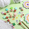 60Pcs Plastic Knitting Crochet Locking Stitch Markers Holder TOOL-SC0001-65-4
