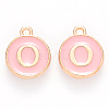 Golden Plated Alloy Enamel Charms ENAM-S118-07O-1