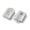 Rack Plating Brass Micro Pave Cubic Zirconia Pendants KK-P290-55P-2