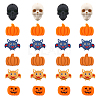 CHGCRAFT 8 Style Halloween Theme Food Grade Eco-Friendly Silicone Beads SIL-CA0001-68-1