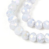 Anti-Tarnish Electroplate Rondelle Glass Beads Strands X-EGLA-T021-4mm-17-01-3