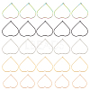 50Pcs 5 Style Ion Plating(IP) 304 Stainless Steel Hoop Earring Findings STAS-DC0007-06-1
