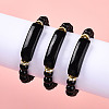 Natural Obsidian Beads Stretch Bracelets BJEW-T022-04A-4