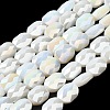 Electroplated Glass Beads Strands GLAA-G092-A-12-1
