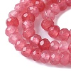 Dyed Natural Malaysia Jade Rondelle Beads Strands G-E316-2x4mm-62-3