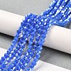 Opaque Solid Color Electroplate Glass Beads Strands GLAA-F029-P4mm-A11-4