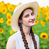 4 Pairs 4 Colors Alloy Flower Dangle Stud Earrings for Women EJEW-FI0002-99-5