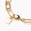 Brass Paperclip Chain Bracelets BJEW-H537-10G-2