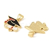 Graduation Season Brass Enamel Pendants KK-CBAF2EC-03G-A01-2