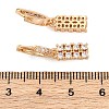 Brass Micro Pave Clear Cubic Zirconia Leverback Earrings EJEW-K300-48G-5