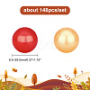 Gradient Round ABS Plastic Imitation Pearl No Hole Beads FIND-PH0007-81-2