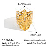 304 Stainless Steel Micro Pave Cubic Zirconia Cuff Open Rings NZ1589-6