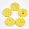 Painted Wooden Buttons X-WOOD-Q040-002G-1