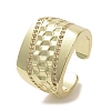 Brass Micro Pave Cubic Zirconia Open Cuff Ring RJEW-K256-52G-1