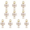 10Pcs Rack Plating Brass Micro Pave Clear Cubic Zirconia Charms ZIRC-SZ0004-11-1