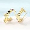 Brass Enamel Stud Earrings KK-CBA8324-23G-5