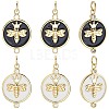 10Pcs 2 Colors Eco-Friendly Brass Micro Pave Cubic Zirconia Pendants KK-BBC0020-69-1