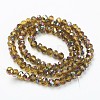 Electroplate Transparent Glass Beads Strands EGLA-A034-T8mm-R04-2