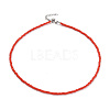 7 Pcs 7 Colors Chakra Jewelry Glass Seed Beaded Necklaces Set NJEW-JN03803-4