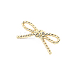 Twist Bowknot Zinc Alloy Ornament Clasps PURS-PW0007-13LG-1