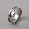201 Stainless Steel Grooved Finger Ring Settings STAS-WH0027-26D-P-1