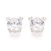 925 Sterling Silver Micro Pave Clear Cubic Zirconia Charms STER-N017-17B-S-2