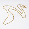 Brass Chain Necklaces X-MAK-L009-10G-2