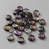 Transparent Electroplated UV Plating Glass Beads GLAA-TAC0024-12D-O-1
