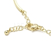 Infinity Heart Brass with Clear Cubic Zirconia Cuff Bangle with Safety Chains BJEW-L683-02G-3
