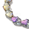 Transparent Electroplate Glass Beads Strands EGLA-F159-HR03-3