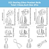 6Pcs 3 Style 925 Sterling Silver Pendant Bails STER-SC0001-17-2