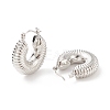 Brass Donut Thick Hoop Earrings for Women EJEW-I270-08P-2
