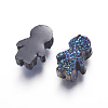 Imitation Druzy Gemstone Resin Beads RESI-L026-G05-2