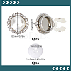 6Pcs Brass Cufflinks BUTT-HY0001-30-2